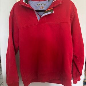 Orvis Vibrant Red Quarter-Zip Pullover